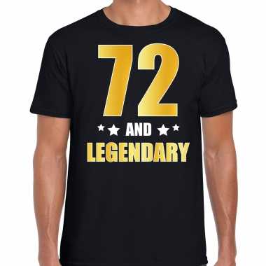 And legendary verjaardag cadeau t shirt goud jaar zwart heren