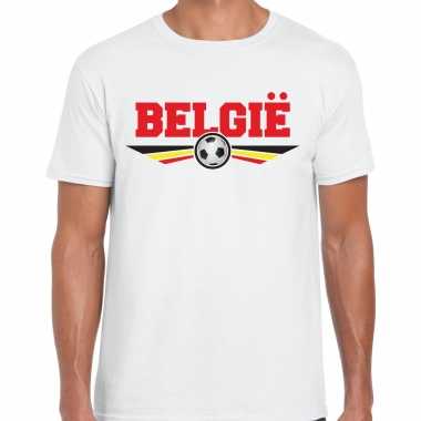 Belgie landen / voetbal t shirt wit heren