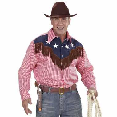 Cowboy verkleed shirt geruit heren