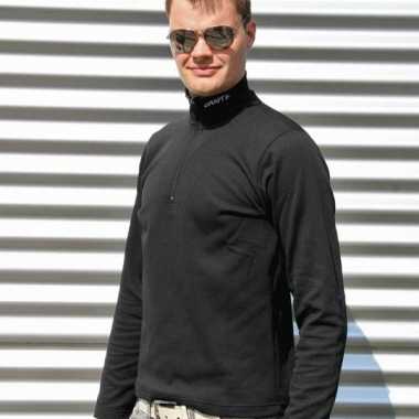 Craft thermo poloshirt zwart heren