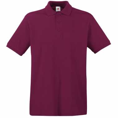 Grote maat bordeaux rood poloshirt premium katoen heren xl