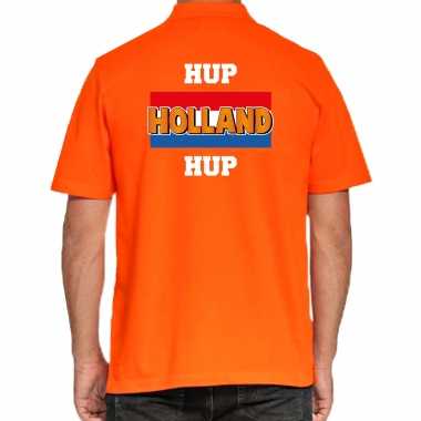 Grote maten oranje polopoloshirt holland / nederland supporter hup holland hup ek/ wk heren