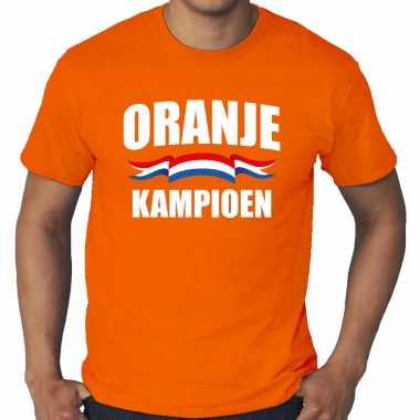 Grote maten oranje t shirt holland / nederland supporter oranje kampioen ek/ wk heren