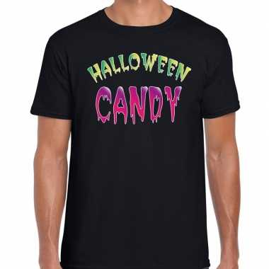 Halloween candy verkleed t shirt zwart heren