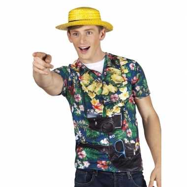 Hawaii shirt fotoprint toerist heren