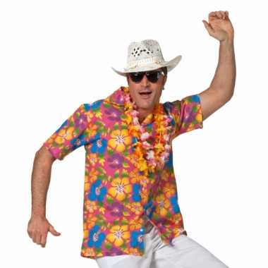 Hawaiishirt roze heren