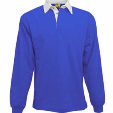 Kobaltblauw poloshirt heren