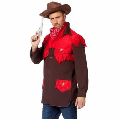 Luxe cowboy verkleed shirt heren