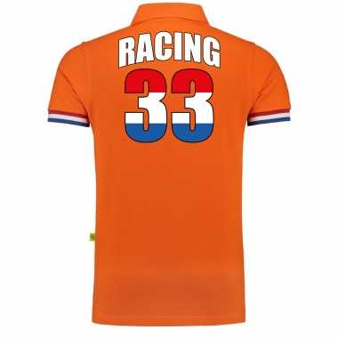 Luxe racing coureur supporter / race fan poloshirt grams oranje