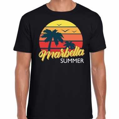 Marbella zomer t shirt / shirt marbella summer zwart heren