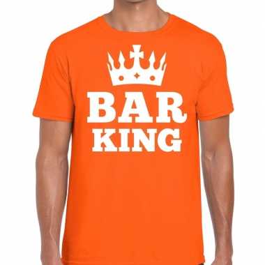 Oranje bar king kroontje t shirt heren