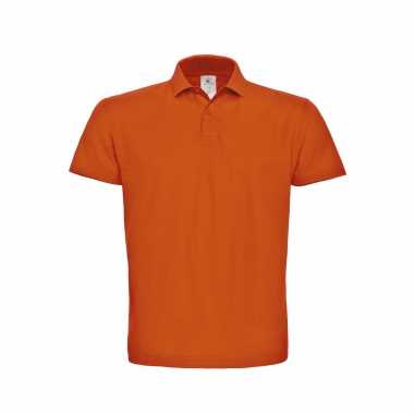 Oranje grote maten poloshirt / polo t shirt basic katoen heren