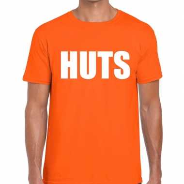 Oranje huts t shirt heren