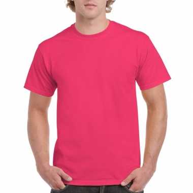 Set stuks fuchsia roze katoenen shirts heren, maat: m (/)