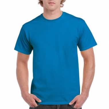 Set stuks saffierblauw of turquoise katoenen shirts heren, maat: xl (/)