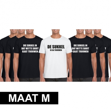 Vrijgezellenfeest heren t shirt pakket sukkel maat m