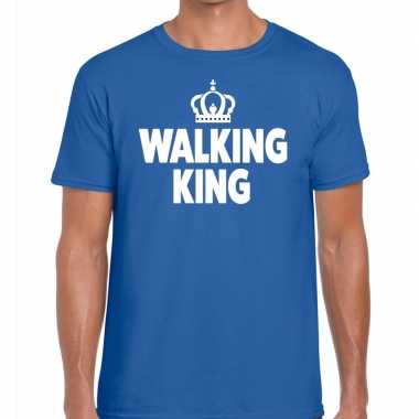 Wandel t shirt walking king blauw heren