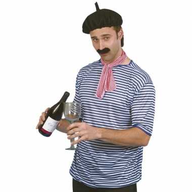 X stuks fransman verkleed kostuum shirt/set volwassenenen