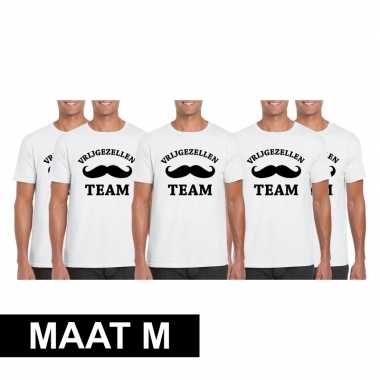 X vrijgezellenfeest team t shirt wit heren maat m