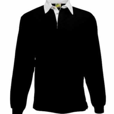 Zwart poloshirt heren