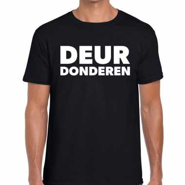 Zwarte cross deur donderen festival t shirt zwart heren