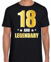 And legendary verjaardag cadeau t-shirt goud jaar zwart heren 10232728