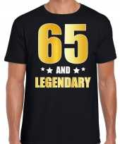 And legendary verjaardag cadeau t-shirt goud jaar zwart heren 10232775