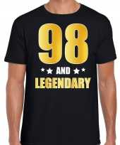 And legendary verjaardag cadeau t-shirt goud jaar zwart heren 10232808