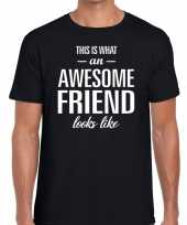 Awesome friend cadeau t-shirt zwart heren