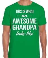 Awesome grandpa opa cadeau t-shirt groen heren vaderdag