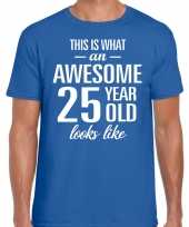 Awesome year jaar cadeau t-shirt blauw heren 10199979
