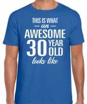 Awesome year jaar cadeau t-shirt blauw heren 10199994