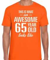Awesome year jaar cadeau t-shirt oranje heren 10200056