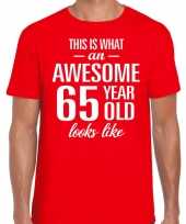 Awesome year jaar cadeau t-shirt rood heren 10200055