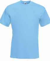 Basic licht blauw t shirt heren