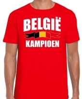 Belgie kampioen supporter t-shirt rood ek wk heren