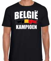 Belgie kampioen supporter t-shirt zwart ek wk heren