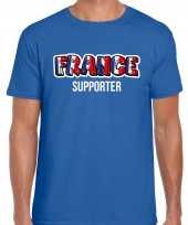 Blauw t-shirt france frankrijk supporter ek wk heren