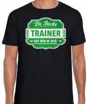 Cadeau t-shirt beste trainer zwart heren 10186568