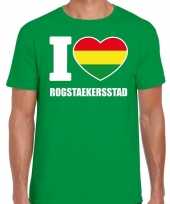 Carnaval i love rogstaekersstad t-shirt groen heren