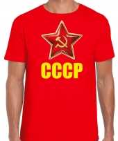 Cccp sovjet unie verkleed t-shirt rood heren