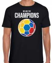 Colombia wk supporter t-shirt we are the champions colombiaanse voetbal zwart heren