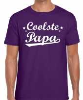 Coolste papa cadeau t-shirt paars heren