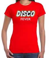 Disco party t-shirt shirt disco fever rood dames