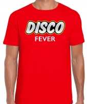 Disco party t-shirt shirt disco fever rood heren