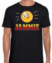Funny emoticon t-shirt jammie zwart heren