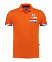 Go max coureur supporter race fan luxe poloshirt logo borst grams oranje