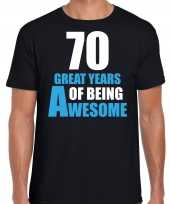 Great years of being awesome verjaardag cadeau t-shirt zwart heren 10251765
