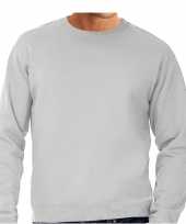 Grijze sweater sweatshirt trui grote maat ronde hals heren