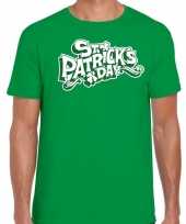 Groen st patricks day t-shirt heren